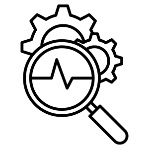 Iterate track, analyse, optimise icon